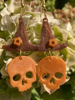 Witch Skull Earrings